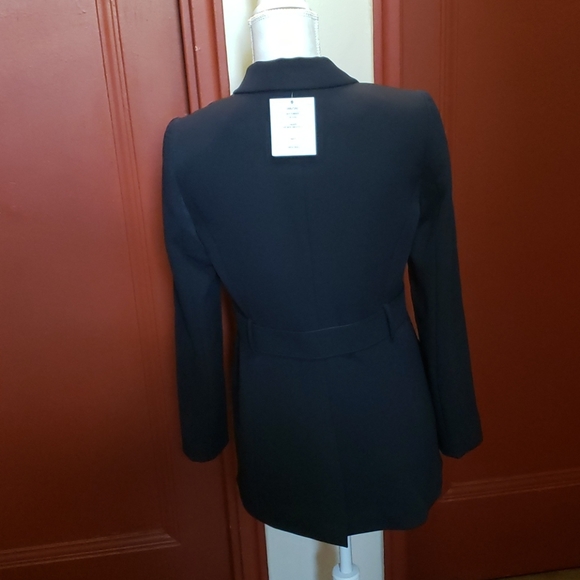 Calvin Klien Women' Navy Belted Jacket SZ 4 - Picture 10 of 16